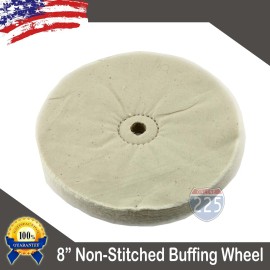 225FWY 8" x40 ply 5/8 Inch Arbor Hole Loose Non-Stitched cotton polishing buffing wheel