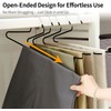 30 Pack Open Ended Pants Hangers, Non-Slip Metal Trouser Hangers