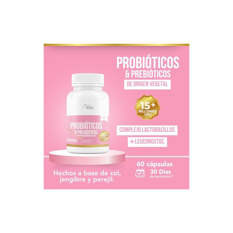 Probióticos y Prebióticos Veganos de Origen Vegetal 60 Cápsulas