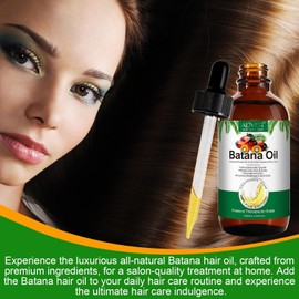 Batana Oil For Hair Growth,60ml Batana Oil Organic for Healthier Thicker Fuller Hair Pure Essential Oil for Skin & Hair Care, Eyelashs, Eyebrows, Face, Body Massage Oil