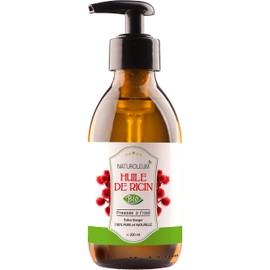 100% Organic Naturoleum Castor Oil, Cold Pressed, Pure and Natural - Extra Virgin - Nourishing Care for Hair, Eyelashes, Nails, Skin, Beard (Castor 200ml)