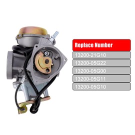 BenTsD Compatible with 13200-21G10 13200-05G22 Carburetor for Suzuki LT-F250 Ozark 250 2002-2009 2012-2014, LT-Z250 QuadSport Z 2004-2009