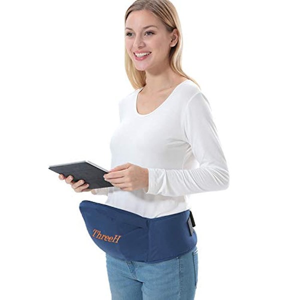 ThreeH Baby Carrier Toddler Hipseat Waist Stool Belt Front Carrier BC10,Blue