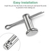 M METERXITY 10-Pack Single Hole Clevis Pins, M4 x 16mm