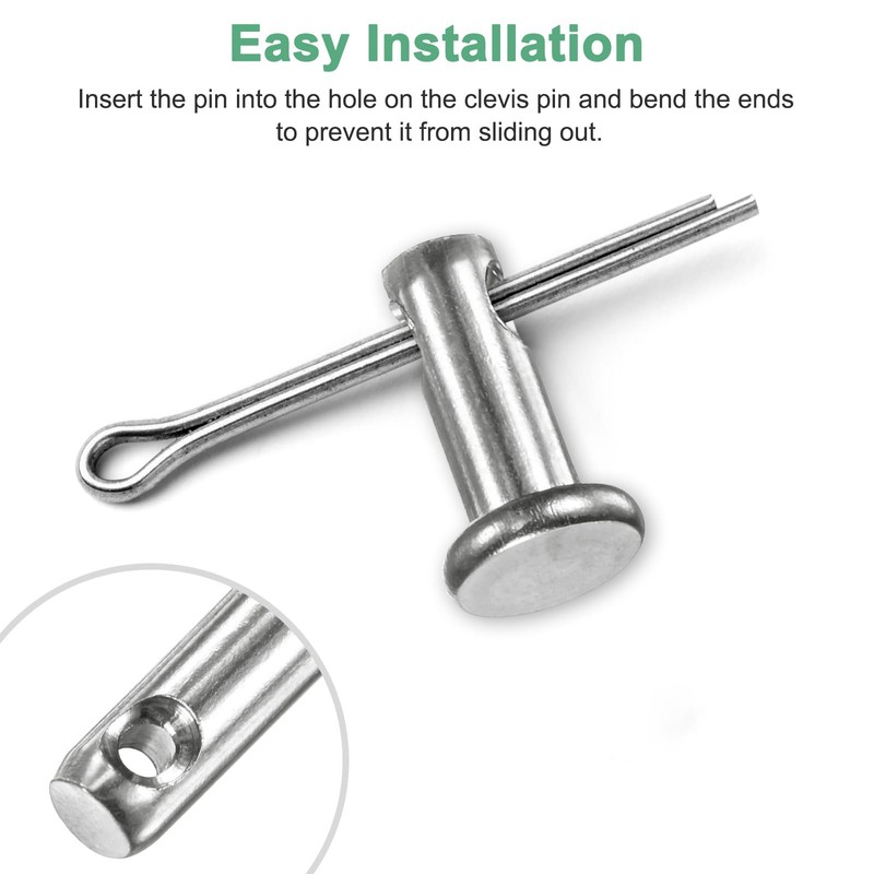 M METERXITY 10-Pack Single Hole Clevis Pins, M4 x 16mm
