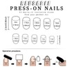 Short Press on Nails Oval Shaped Fake Nails White Pink