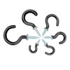 FINEASY Pack of 75 Screw Hooks, Black, 6 Sizes, Ceiling