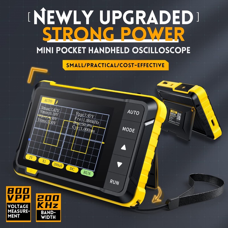 DewinLVD Oscilloscope, Digital Oscilloscope, Portable TFT 2.8 Inch DSO-152 Comfortable