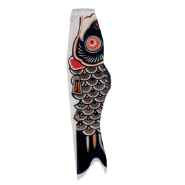 In the Breeze Koi Fish Windsock, 60-Inch, Black