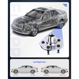 ECCPP Wheel Hub and Bearing Assembly Rear 521000 fit Replacement For 2002-2009 For Lincoln Aviator For Ford Explorer Mountaineer For Mercury 5 Lugs Wheel Bearing Hubs without ABS 2 pcs