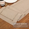 Tosewever Decorative Hemstitch Linen Table Runner Farmhouse Style Tabletop Collection