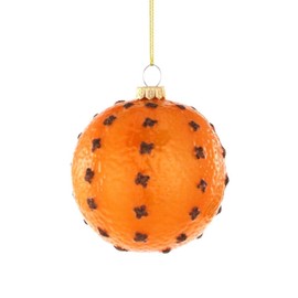Cody Foster & Co Orange Pomander Blown Glass Hanging Ornament GO-9399