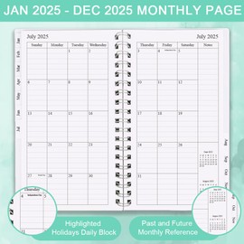 2025 Pocket Planner/Calendar - January 2025 - December 2025, A6 Weekly & Monthly Organizer Notebook & Journal to Track Goals, Easy to Organize Your Daily Life, Medium 3.75" x 6.75", Teal