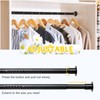 Closet Rod,17 to 96 Inch Adjustable Closet Rods for Hanging