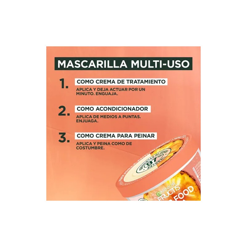 Kit Fructis Hairfood Piña Rutina Pelo Largo Antiquiebre