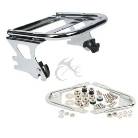 XFMT Chrome Tour Pack Luggage Rack & Docking Hardware Compatible with Harley Touring 1997-2008