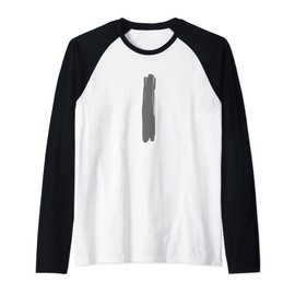 Creative Bold Dark Grey Letter I - Alphabet - Marker Design Raglan Baseball Tee