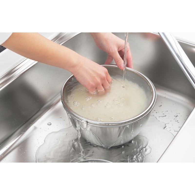Yoshikawa SJ1383 Just Fit Round Colander (with Ring), 8.7 inches