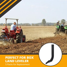 Box Blade Shank, 16'' Ripper Shank, 3 Holes Box Scraper Shank, Scarifier Shank with Removable Tapered Teeth and Pins, Adjustable Shanks Assembly for Replacement, Digging, Plowing, 5 Pack