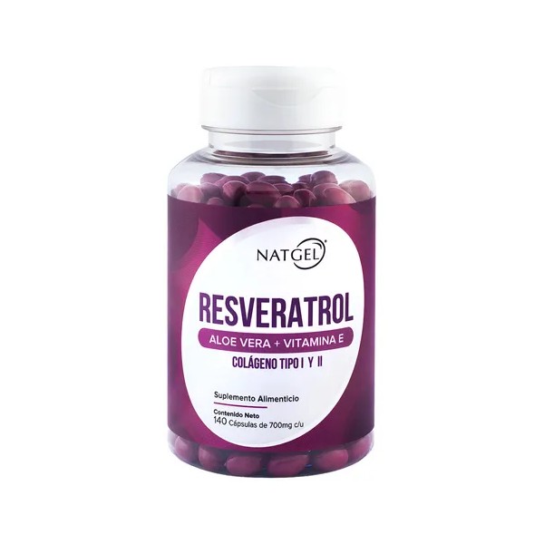 Resveratrol + Vitamina E + Colageno Tipo 1 y Tipo