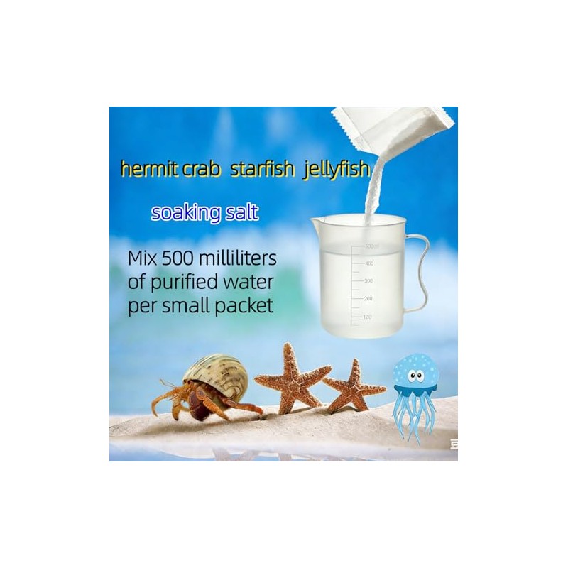 AWXZOM Hermit Crab Soaking Salt, 5.6 oz, come with measuring