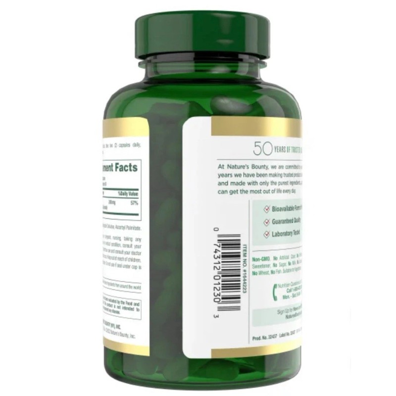 Nature's Bounty Glicinato de Magnesio Alta Absorción 240 mg, 180