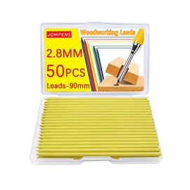 MROOFUL 50 Pieces Of 2.8mm Carpenter Pencil Lead, Black, Yellow, Red, Used For Marking Architect Drawings With Graffiti (Yellow)