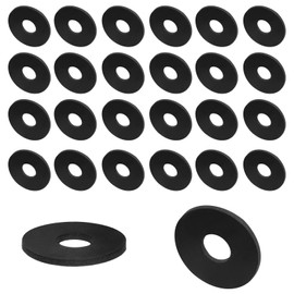 sourcing map 30pcs Rubber Spacers 30mm OD, 10.5mm ID, 2.5mm Height Round Anti Vibration Spacer Rubber Bushing Grommets Thick Rubber Washers for Home Car Accessories