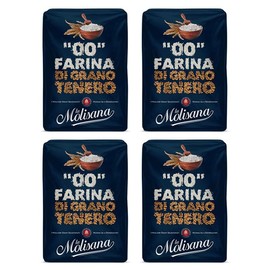 La Molisana Extra-Fine 00 Wheat Flour for Pastries and Baking, 100% Italian, 4 Pack