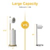 Gold Toilet Paper Holder Free Standing Holds 5 Rolls Toilet