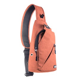 Peak Gear Travel Sling Bag. Compact Crossbody Bag | Lighter and Smaller than a Backpack | Lifetime Lost & Found ID Tag | Burnt Orange