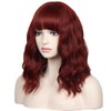 Short 14 Inches Pastel Wavy With Air Bangs Bob Cosplay
