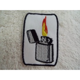 Handmade Lighter 3-3/4" Embroidery Iron-on Custom Patch (E40)