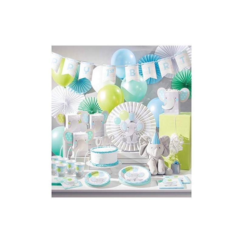 Creative Converting Enchanting Elephants Boy Beverage Napkins, 16 ct