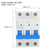 sourcing map 1 Pcs AC Miniature Circuit Breaker 3P 30A