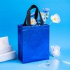 WRAPAHOLIC 12 Pack Reusable Blue Gift Bag with Handles -