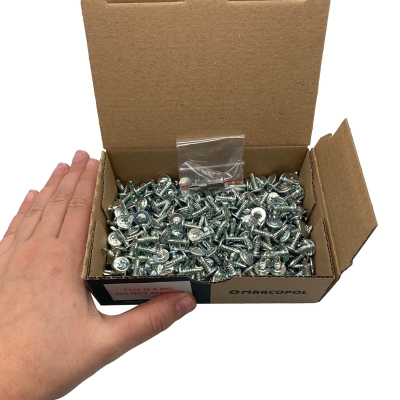 (Pack of 400) Zinc Plated Steel 4.2 x 13mm Screws,