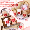 Tiny Plush Bear 24-Pack (12 White,12 Brown) Mini Christian Dolls