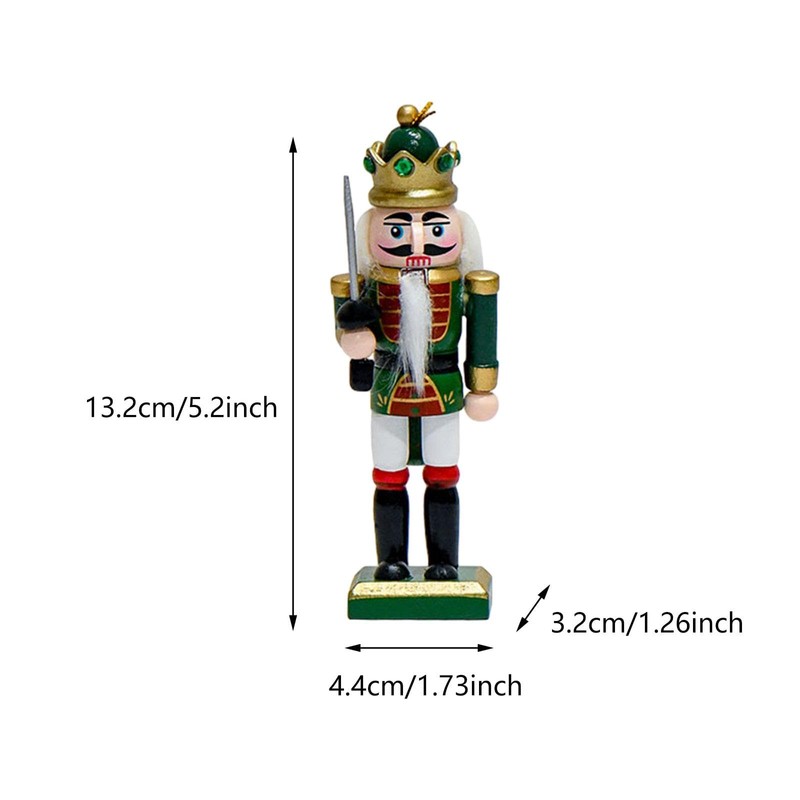 Milageto 4Pcs Nutcracker Statue Desktop Ornament Decor Housewarming Gift Nutcracker