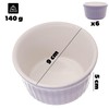 KADAX Soufflé Moulds Set, 6 Pieces, Diameter 9 cm, Crème