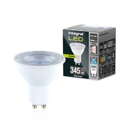 Integral LED Pack of 10 GU10 Cold Daylight 6500 K 400 LM, 3.6 W (Equivalent to 50 W) Non-Dimmable Lamp - Energy Efficient & Ideal for Spotlights & Downlights in Bathrooms, Kitchens, Living Rooms &