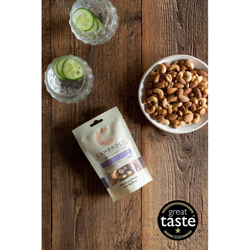 Cambrook - Hickory Smoke Seasoned Almonds & Cashews, 80g Bag