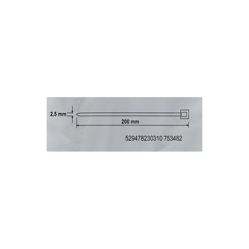 Fischer UBN Cable Ties, Black, 2,5 x 200 mm