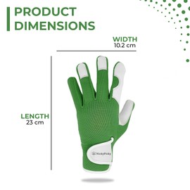 NickyPicky Leather Gardening Gloves for Men and Women - Breathable Thorn Proof Gardening Gloves - Multipurpose Construction, Woodworking, Welding Gloves - Heavy Duty Work Gloves - Gardening Gifts