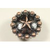 WESTERN HARDWARE FANCY STAR KNOB ANTIQUE COPPER WESTERN CABINET HARDWARE