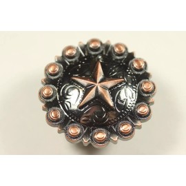 WESTERN HARDWARE FANCY STAR KNOB ANTIQUE COPPER WESTERN CABINET HARDWARE DRAWER PULLS KNOBS