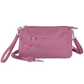 HAIKU Stride Small Womens RFID-Blocking Convertible Crossbody Wristlet Purse, Wallet and Cell Phone Crossbody Bag with Detachable Strap, Cherry Blossom