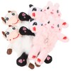 VICASKY 6 pcs Plush Animal Hair Ties Elastic Ponytail Holders for Women Cute Furry Rabbit Panda Cow Scrunchies Soft Hair Elastics Daily Party Festival Accessories