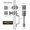 Mensarix Front Door Handle and Deadbolt Set, Steel Gray Front