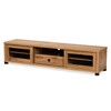 Baxton Studio Beasley TV Stands, Oak Brown/Black